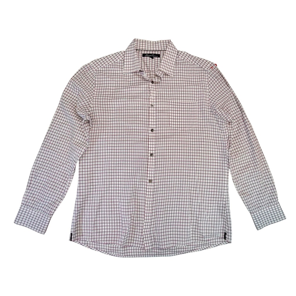 Kenneth Cole New York Mens Button‎ Down Long Sleeve Plaid Shirt Size M